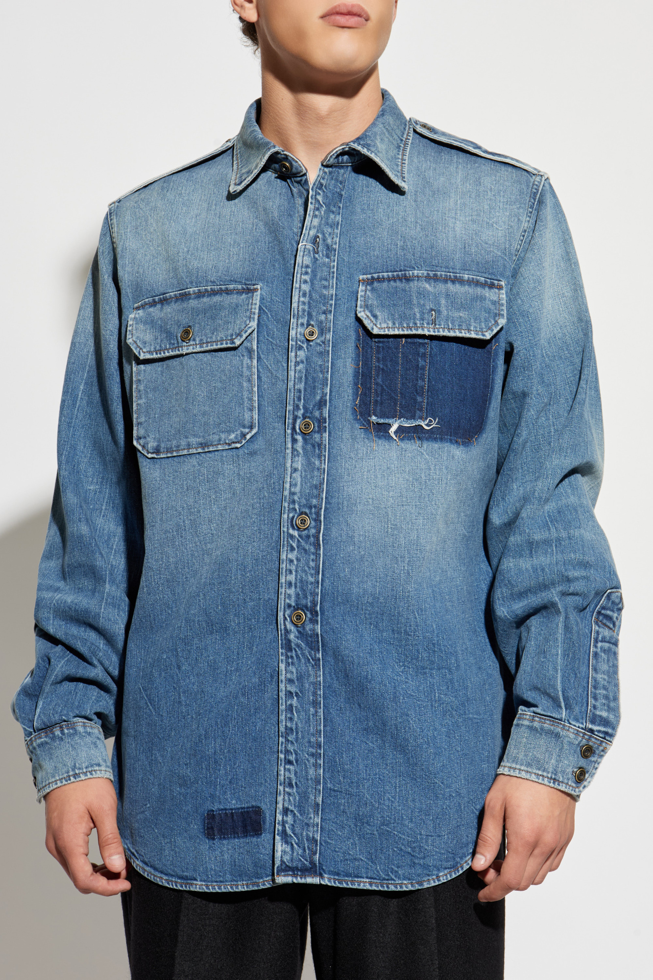 Maison Margiela Denim shirt with a 'vintage' effect | Men's | Vitkac